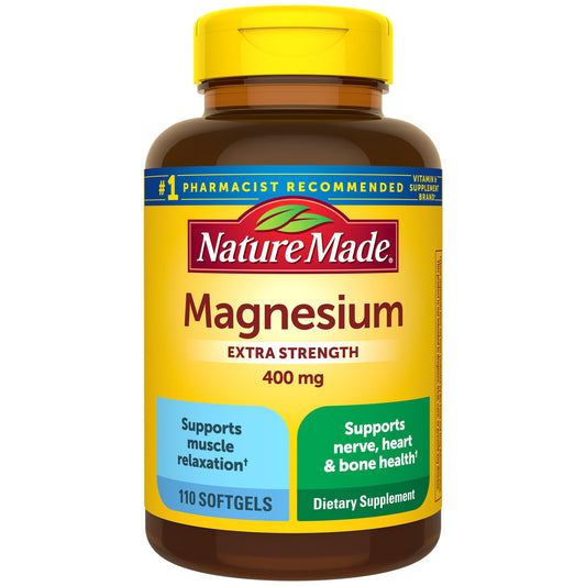 Nature Made Magnesium Oxide 400 mg softgels bottle, 110-count