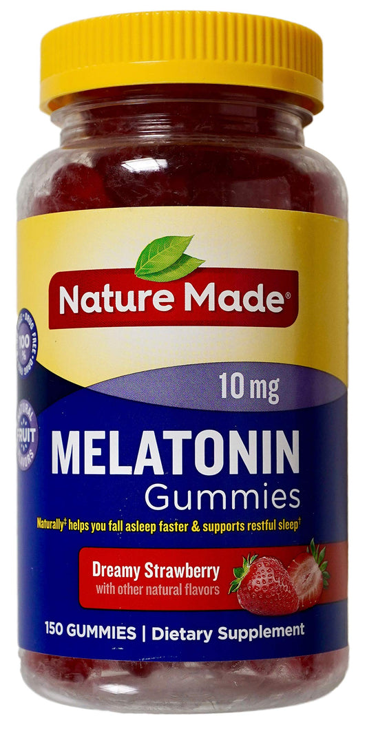 Nature Made Melatonin 10mg Gummies bottle with Dreamy Strawberry flavor