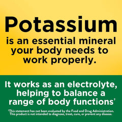 Supplement Facts panel for Potassium Gluconate 550 mg