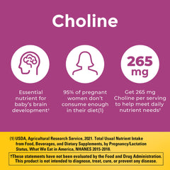 DHA and Folic Acid highlighted on Prenatal Vitamin label
