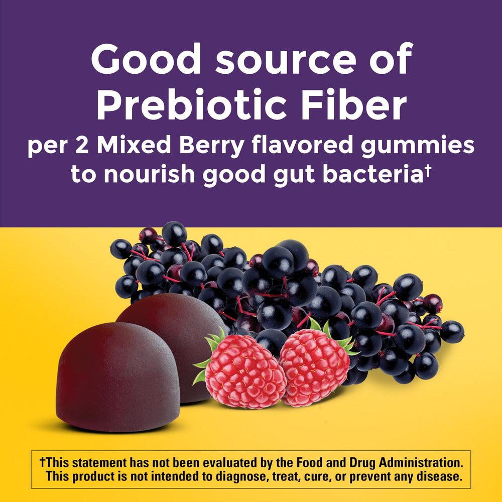 Nutrition facts and ingredients label for Nature Made gummies