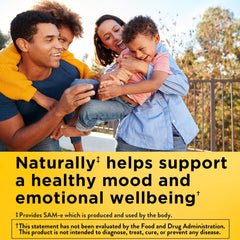 Nature Made SAM-e 200 mg Complete label highlights gluten-free and no artificial flavors.