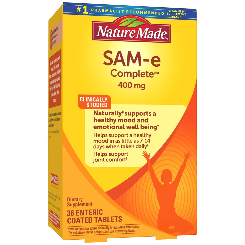 Front view of Nature Made SAM-e Complete 400 mg 36-count bottle