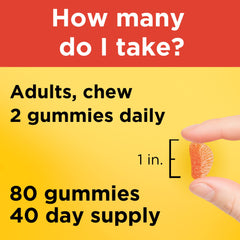 Packaging indicating a 40-day supply for Nature Made Vitamin C Gummies