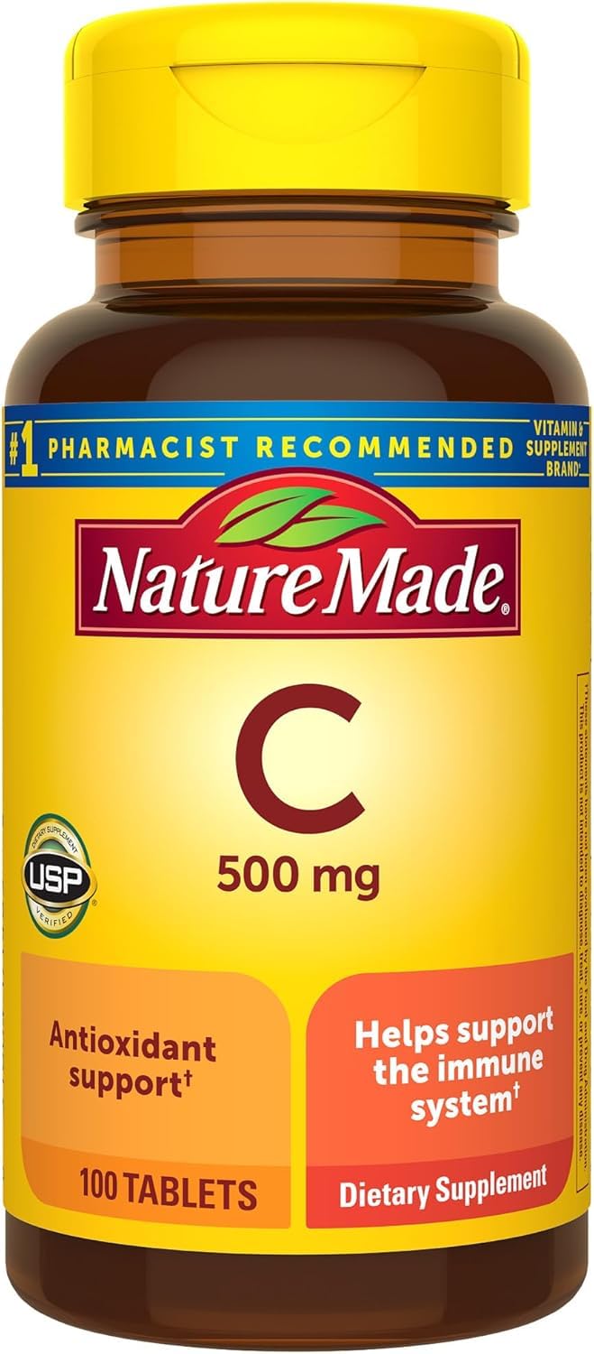 Bottle of Nature Made Vitamin C 500 mg Caplets - 100 count