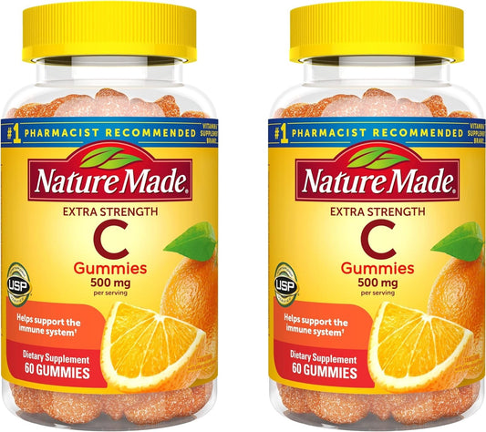 Hero shot of Nature Made Extra Strength Vitamin C 500 mg Gummies Pack of 2