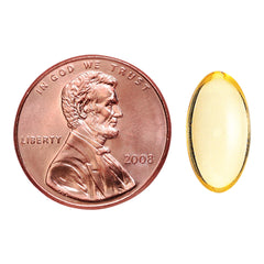 Close-up of Nature Made Vitamin E 400 IU d-alpha softgels (267 mg)