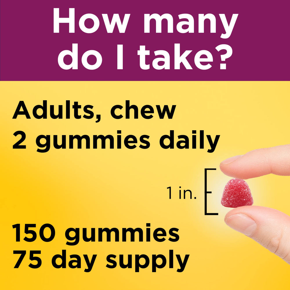 Lemon-flavored Nature Made Omega-3 gummy for women