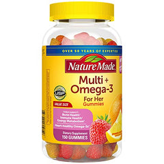 Close-up packaging image of Nature Made Women's Multivitamin with Omega-3 Gummies