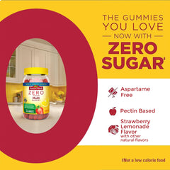 Nutrition facts panel for Nature Made Zero Sugar Multivitamin Gummies