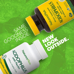 Front label of Natures Plus Acidophilus with Pectin 90 capsules