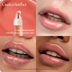 Nature Republic Honey Melting Lip Balm texture swatch reveals sheer gloss.