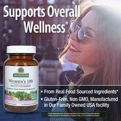 Whole-food blend imagery for Nature's Answer Women's 100 Multivitamin