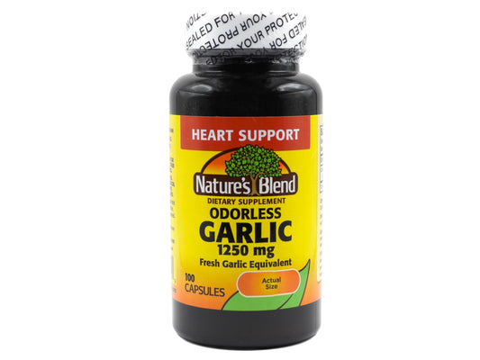 Nature's Blend Odorless Garlic bottle and label