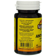 Close-up of Nature's Blend label showing antioxidants