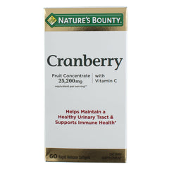 Nature's Bounty Cranberry Dietary Supplement bottle with 60 softgels