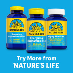 Lifestyle image showing energy with Niacinamide supplement bottle