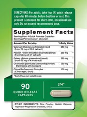 Close-up of Nature's Truth Calm Caps bottle