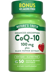 Nature's Truth CoQ10 100mg softgels bottle, 50-count (hero image)