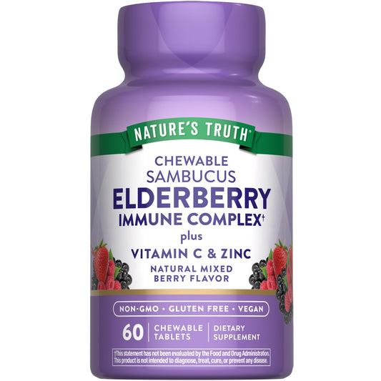 Nature's Truth Elderberry Immune Complex bottle label