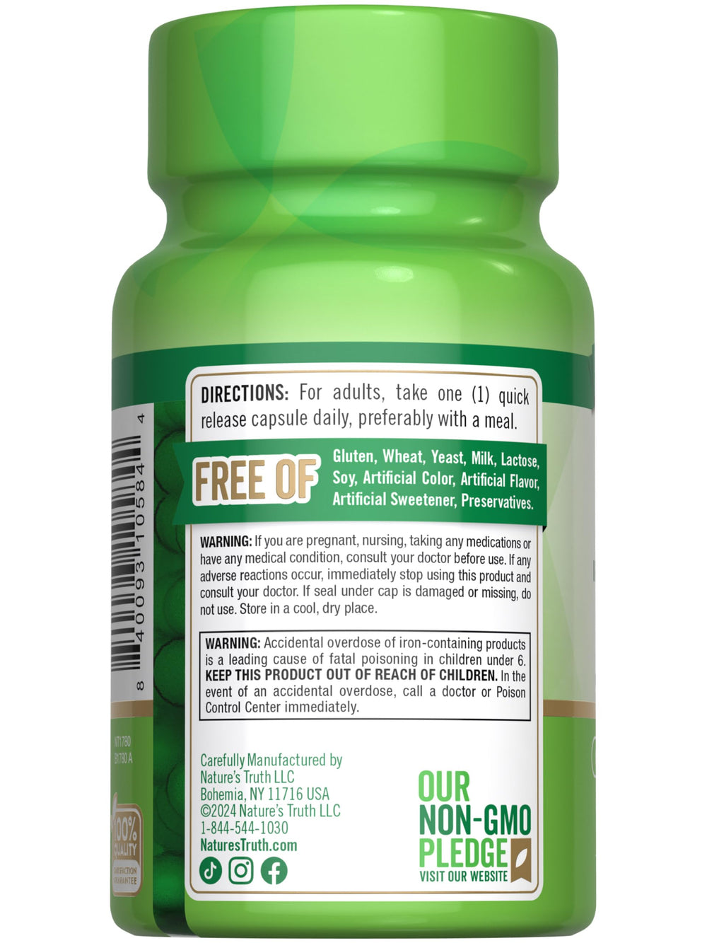 Bottle close-up highlighting gentle formula
