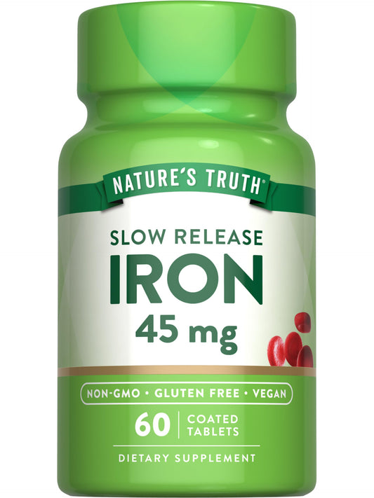Front view of Nature's Truth Iron Supplement bottle