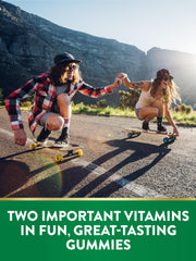 Front label highlighting D3 and K2 in gummies