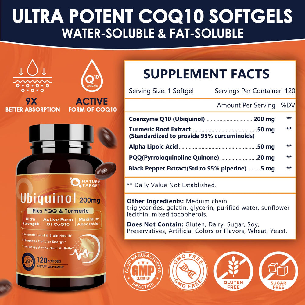 Antioxidant triangle featuring CoQ10 with ALA and Turmeric