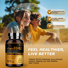 Bone health support with D3 K2 and magnesium