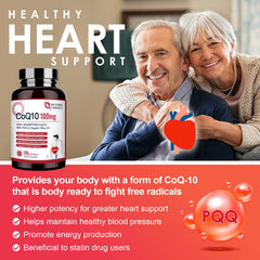 Illustration of heart health benefits from CoQ10