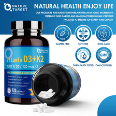 Serving size and directions illustration on bottle label