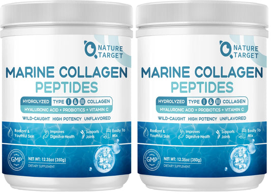 Nature Target Marine Collagen Peptides Powder box front