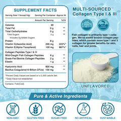 Close-up of Marine Collagen Peptides Powder dissolving in liquid