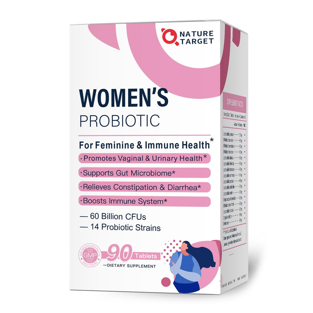 Nature Target Probiotics for Women bottle label with 60B CFUs