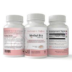 USA-made Nature's Trove B12 Methylcobalamin 1000 mcg – vegan, gluten-free, lab-tested