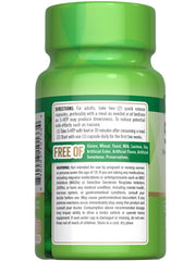 Lifestyle image showing Nature's Truth 5HTP bottle on table