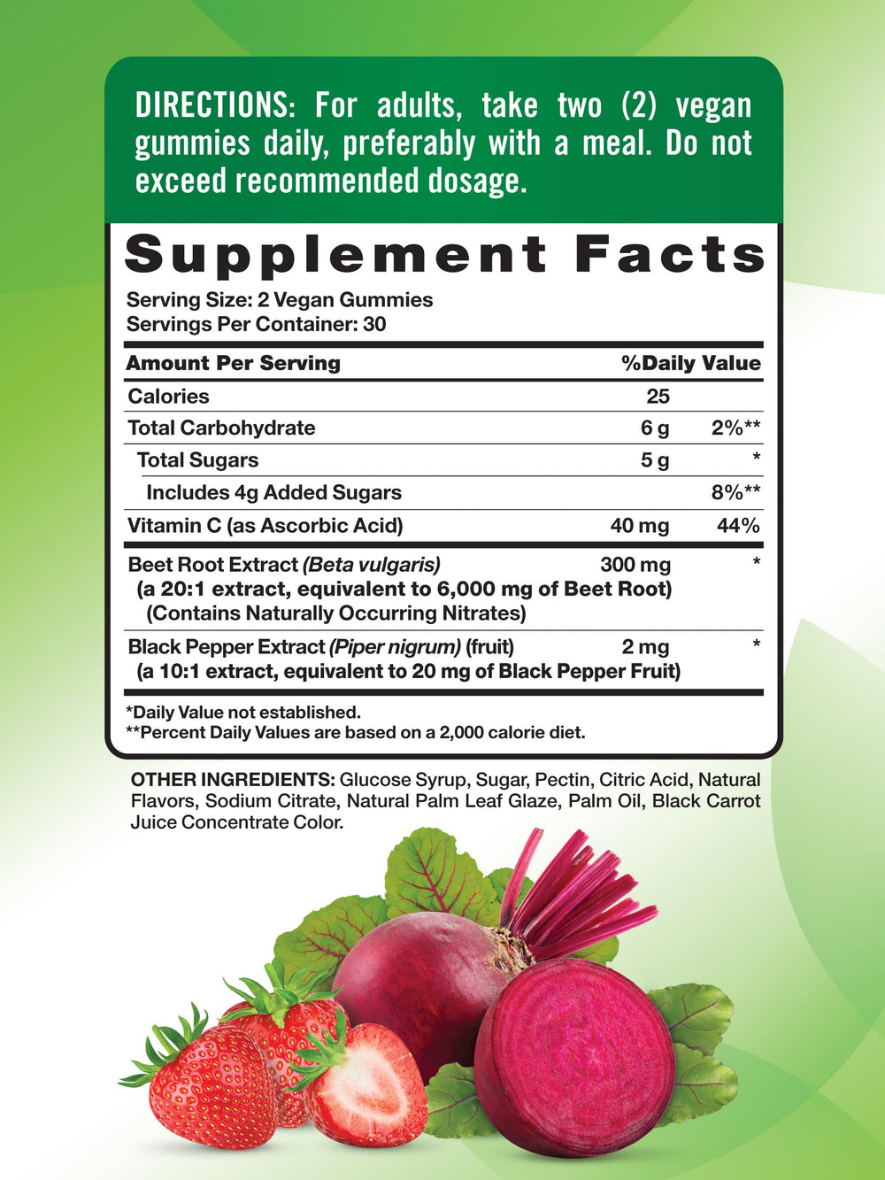 Beet Root Gummies bottle showing label
