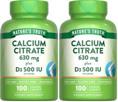Nature’s Truth Calcium Citrate with Vitamin D3 bottle and two-pack packaging