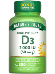 Hero image for Nature's Truth Vitamin D3 2000 IU 300 softgels