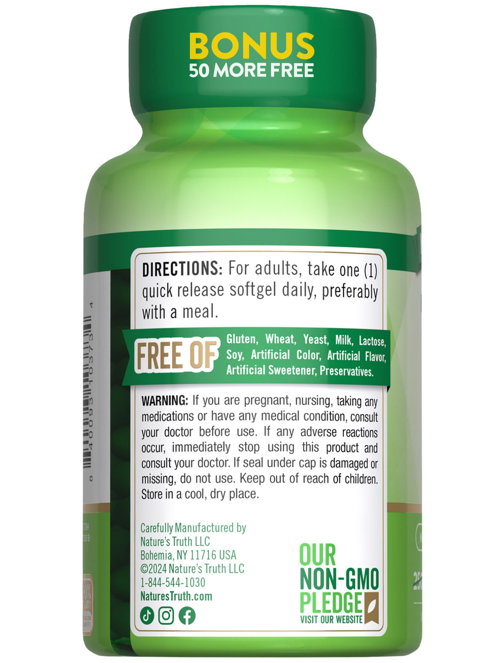 Packaging featuring product benefits and ingredients