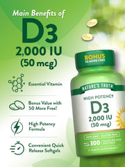 Close-up of Vitamin D3 softgel capsules