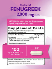 Side view of Fenugreek Capsule bottle