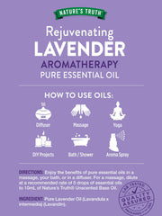 Lavender essential oil bottle with dropper