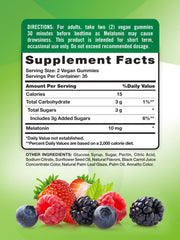 Nature's Truth Melatonin 10mg Gummies texture shown with gummies spilling from bottle
