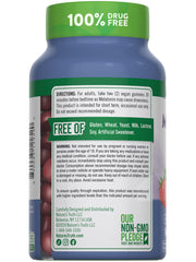 Side packaging view of Nature's Truth Melatonin Gummies Berry pack