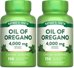 Front view of Nature's Truth Oil of Oregano Softgels Pack of 2