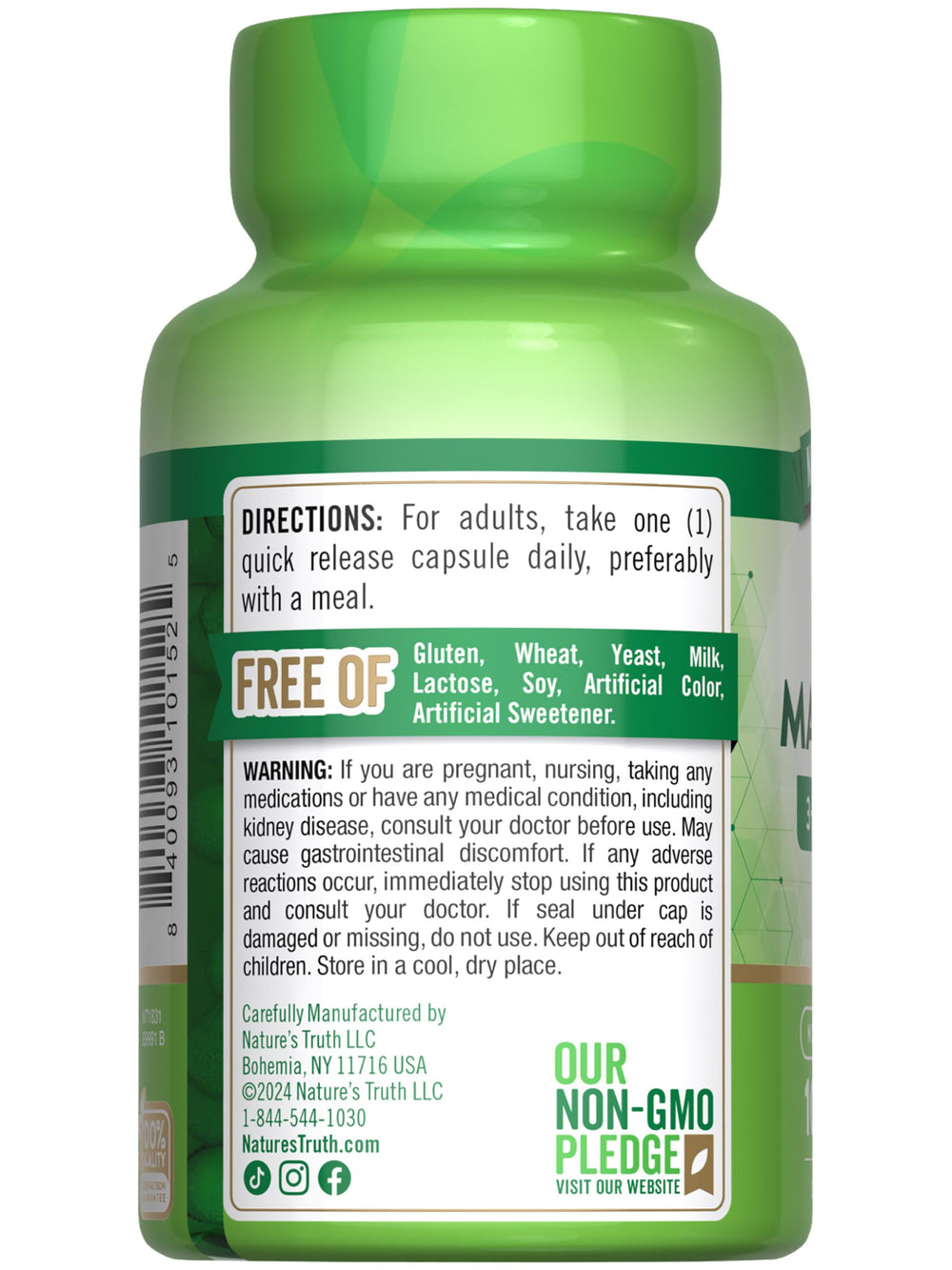 Shelf-ready Nature's Truth Triple Magnesium Complex packaging