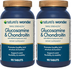 Nature's Wonder joint health supplement bottle with 90 tablets (pack of 2)
