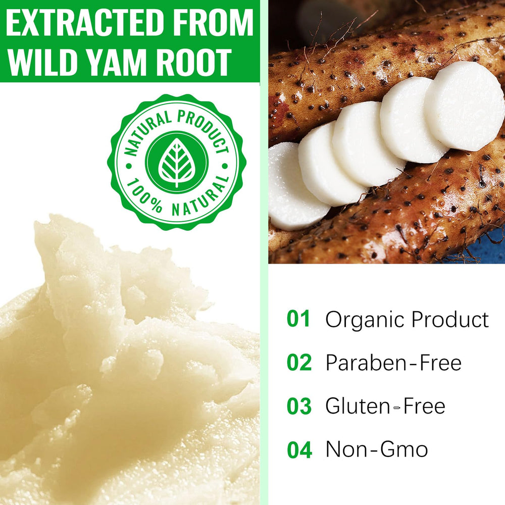 Nature Ziran Wild Yam Cream application on dry skin provides hydration without heaviness.