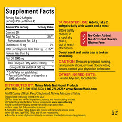 Close-up of Omega-3 per serving 600 mg on label